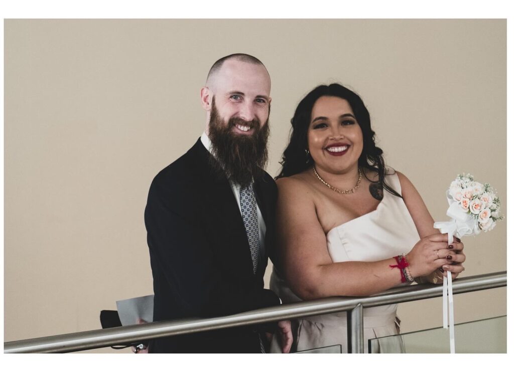 My husband and I were at my best friend's wedding. 