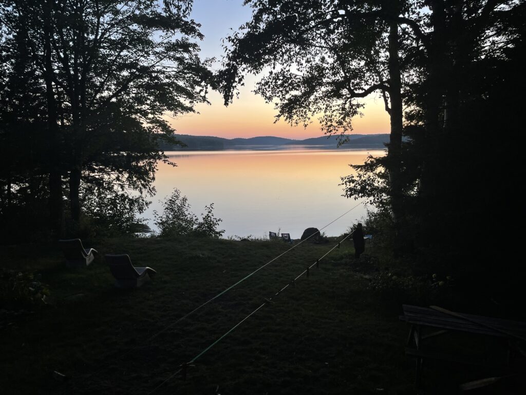 Sunset at the Hay Lake.  